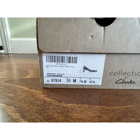 Clarks Women's Neiley Pearl Burgundy Heels Leather NEW 10 M - Picture 5 of 10